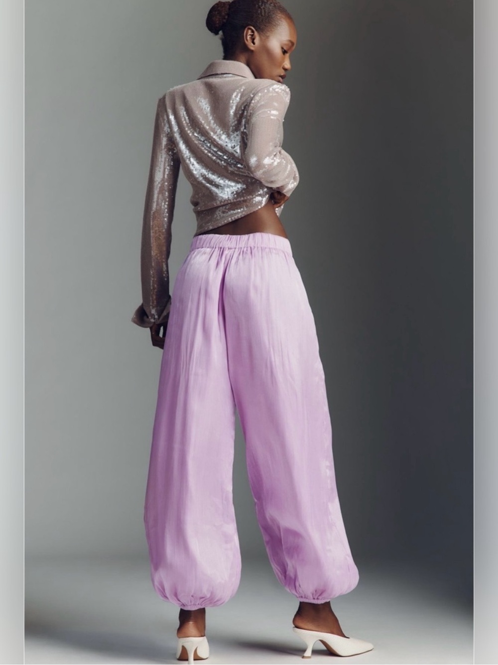 Maeve shiny ballon pants